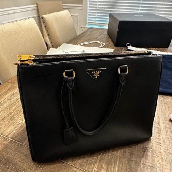 Prada Handbags - Prada Bags | Black Prada Saffiano Medium Size | Color: Black | Size: Medium